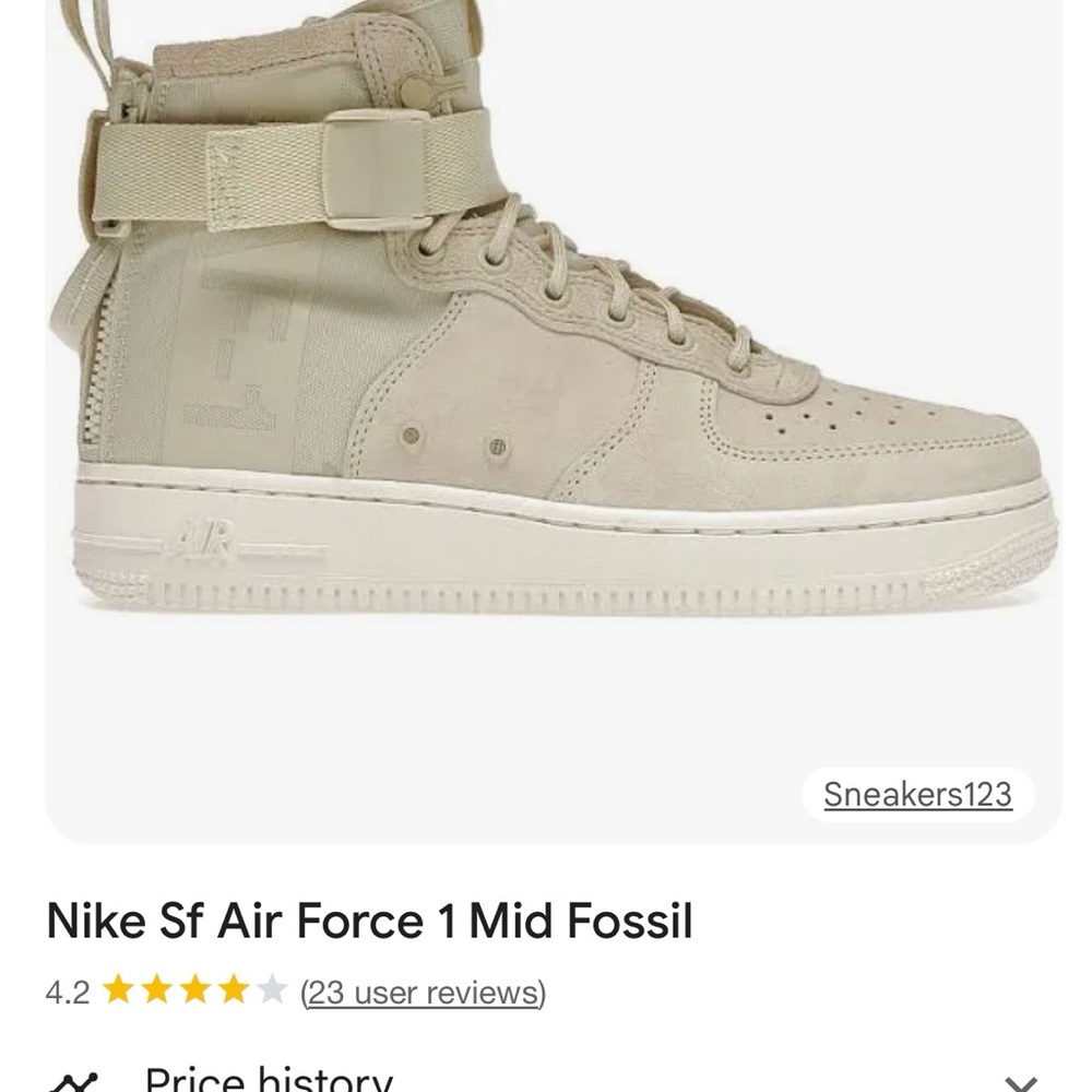 Nike SF Air Force 1 Mid Ivory AF1 Sneaker Shoes AA3966-202 Women’s Size 6.5